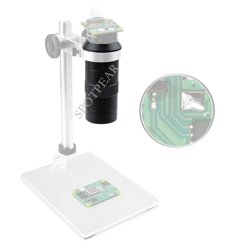 Raspberry Pi Hq Camera Microscope Lens - Lente de Microscópio Industrial 100X para